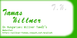 tamas willner business card